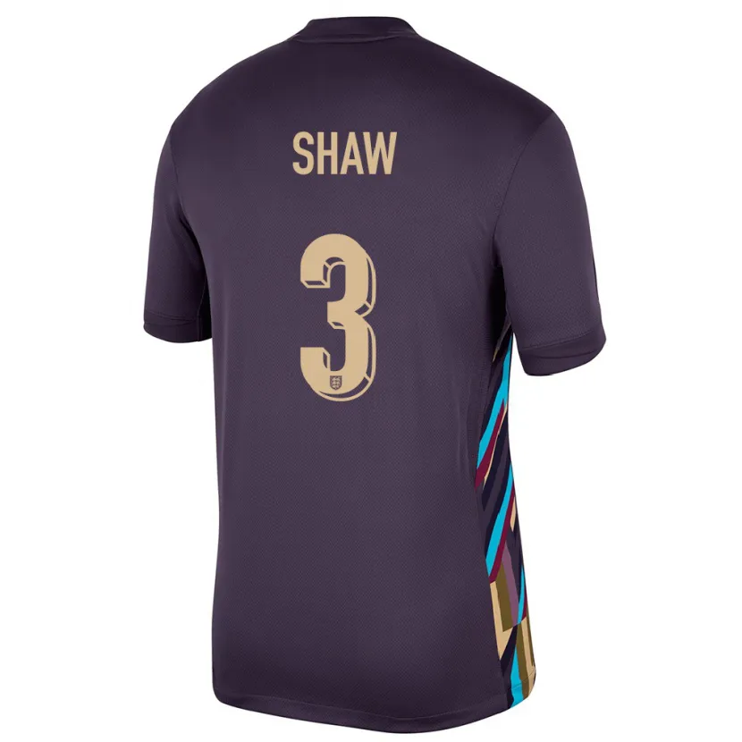 Danxen Pánské Anglie Luke Shaw #3 Tmavá Rozinka Daleko Hráčské Dresy 24-26 Dres
