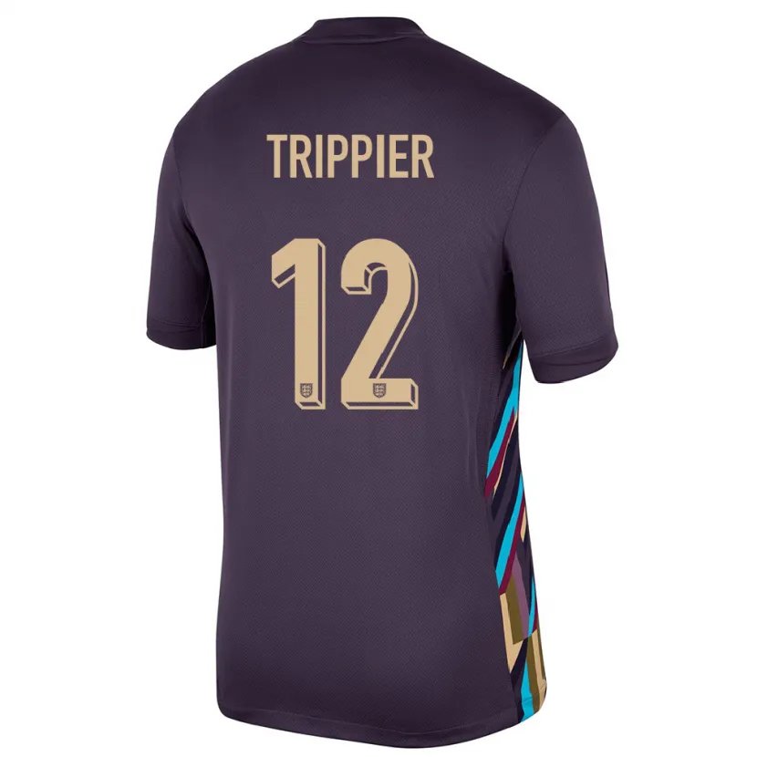 Danxen Pánské Anglie Kieran Trippier #12 Tmavá Rozinka Daleko Hráčské Dresy 24-26 Dres