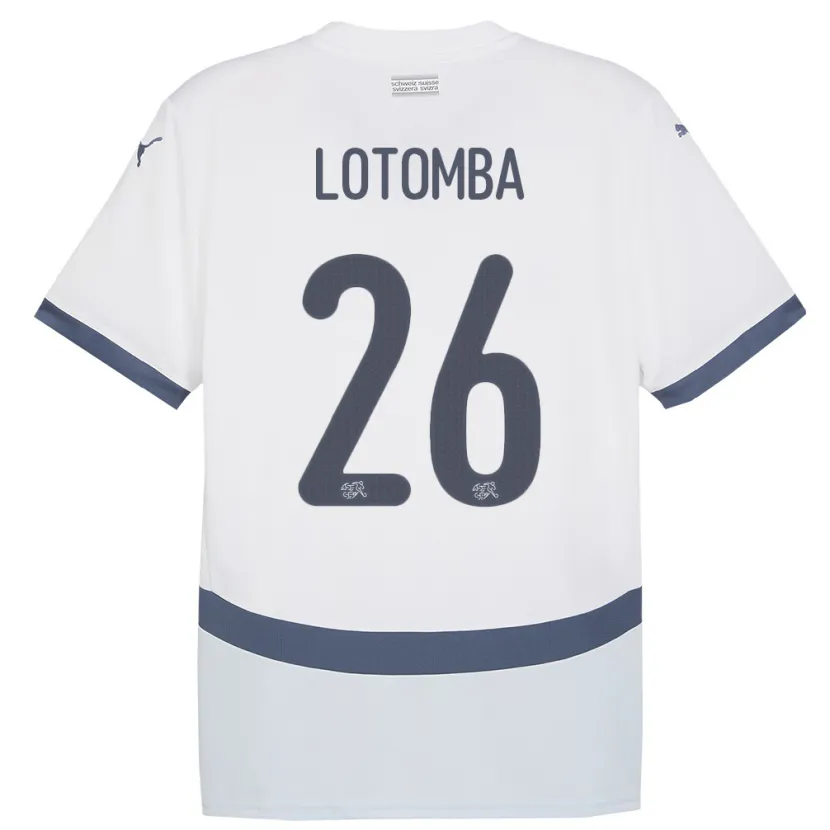 Danxen Pánské Švýcarsko Jordan Lotomba #26 Bílý Daleko Hráčské Dresy 24-26 Dres