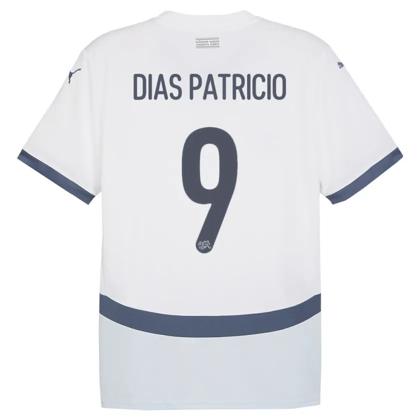Danxen Pánské Švýcarsko Alexandre Dias Patricio #9 Bílý Daleko Hráčské Dresy 24-26 Dres
