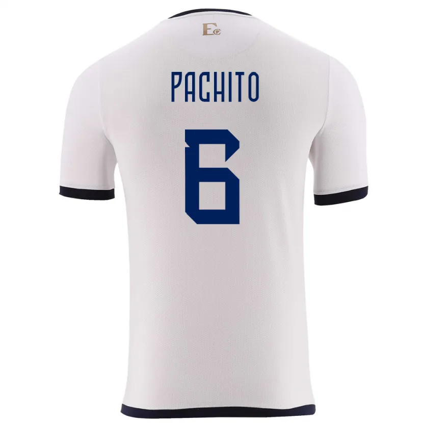 Danxen Pánské Ekvádor Angelica Pachito #6 Bílý Daleko Hráčské Dresy 24-26 Dres