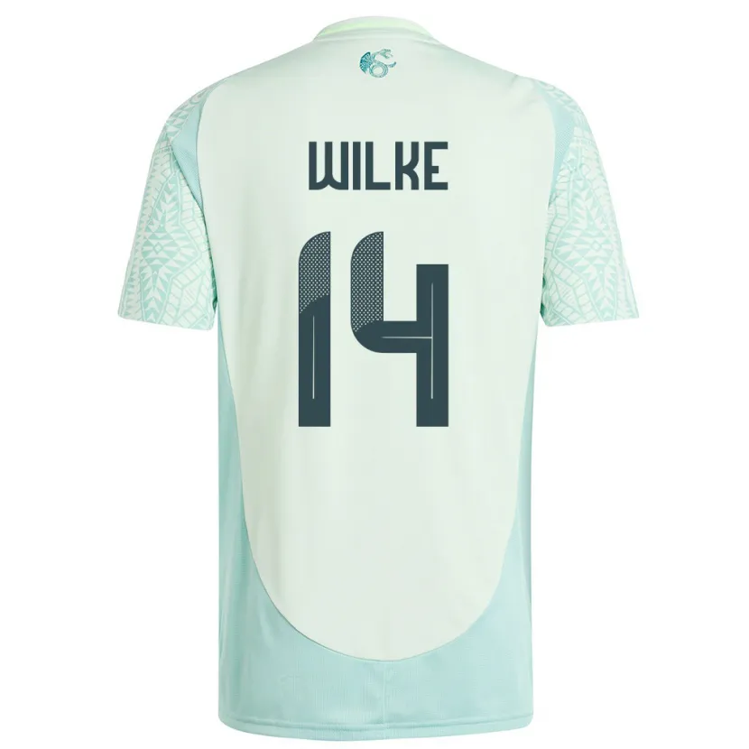 Danxen Pánské Mexiko Teun Wilke #14 Povlečení Zelené Daleko Hráčské Dresy 24-26 Dres