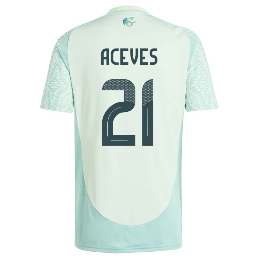 Danxen Pánské Mexiko Daniel Aceves #21 Povlečení Zelené Daleko Hráčské Dresy 24-26 Dres