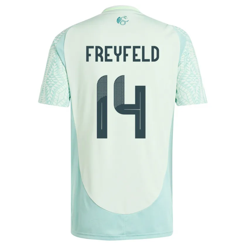 Danxen Pánské Mexiko Emiliano Freyfeld #14 Povlečení Zelené Daleko Hráčské Dresy 24-26 Dres