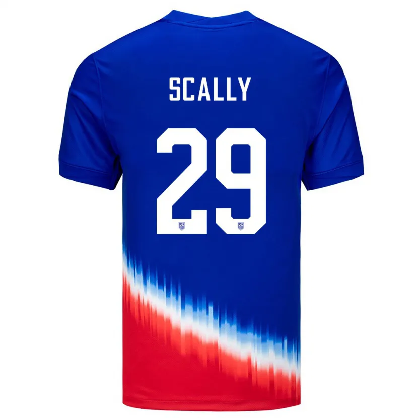 Danxen Pánské Spojené Státy Americké Joseph Scally #29 Modrý Daleko Hráčské Dresy 24-26 Dres