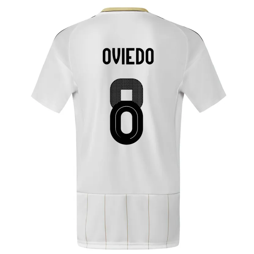 Danxen Pánské Kostarika Bryan Oviedo #8 Bílý Daleko Hráčské Dresy 24-26 Dres