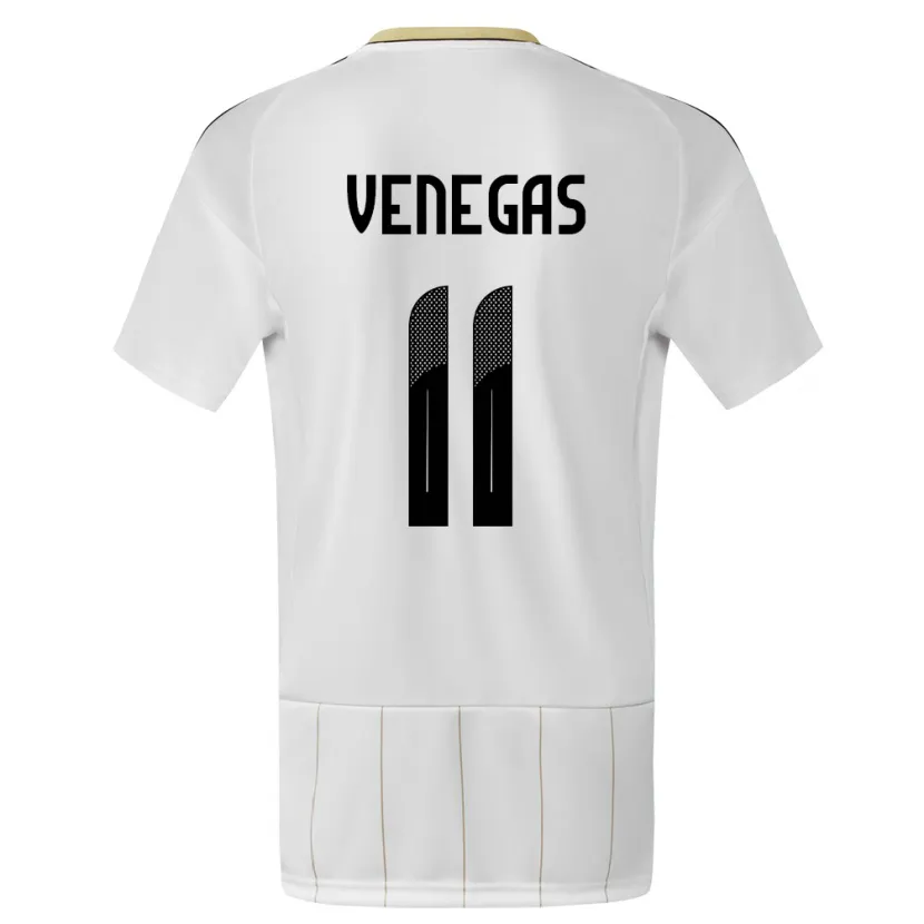 Danxen Pánské Kostarika Johan Venegas #11 Bílý Daleko Hráčské Dresy 24-26 Dres