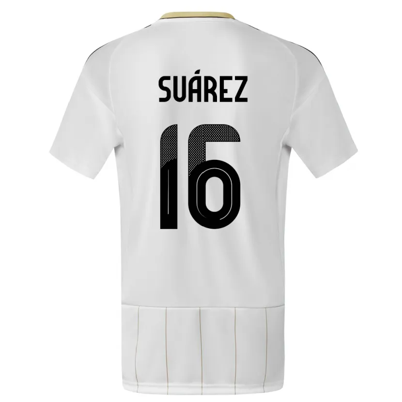 Danxen Pánské Kostarika Aaron Suarez #16 Bílý Daleko Hráčské Dresy 24-26 Dres