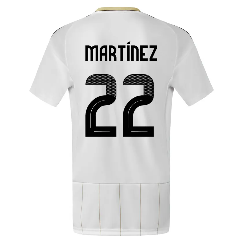 Danxen Pánské Kostarika Carlos Martinez #22 Bílý Daleko Hráčské Dresy 24-26 Dres