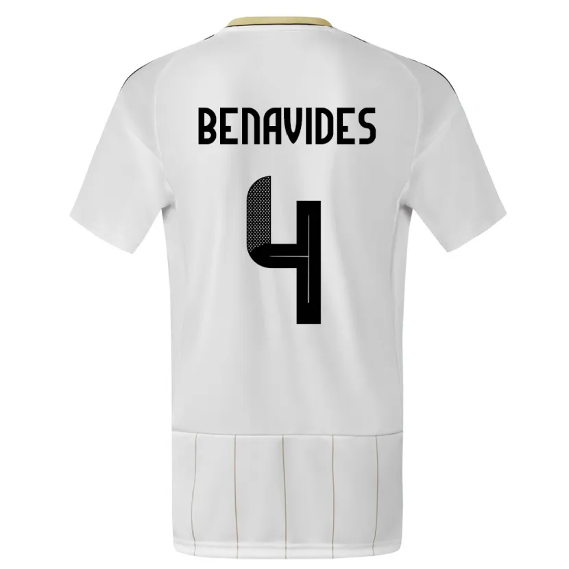 Danxen Pánské Kostarika Mariana Benavides #4 Bílý Daleko Hráčské Dresy 24-26 Dres