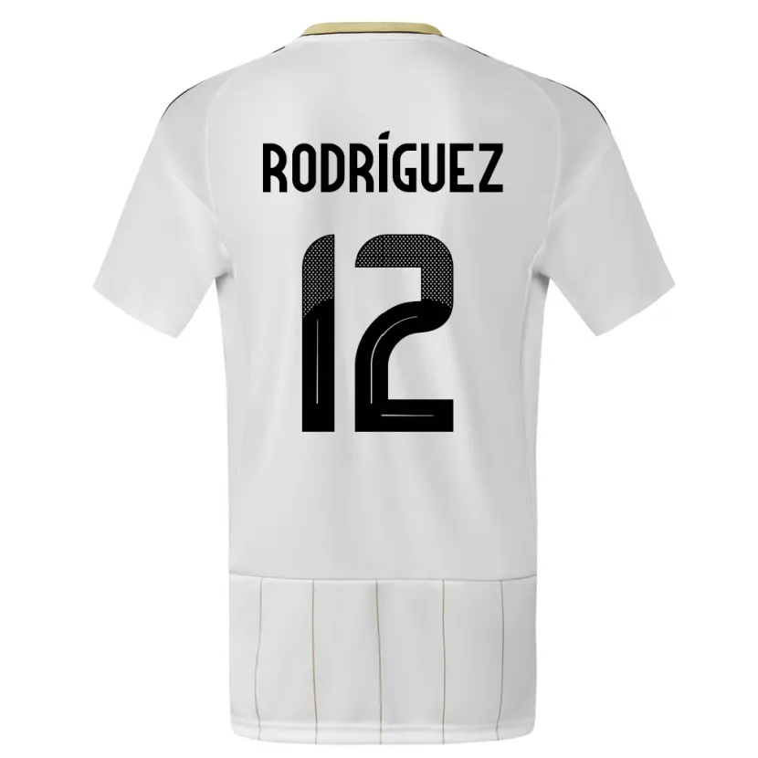 Danxen Pánské Kostarika Lixy Rodriguez #12 Bílý Daleko Hráčské Dresy 24-26 Dres