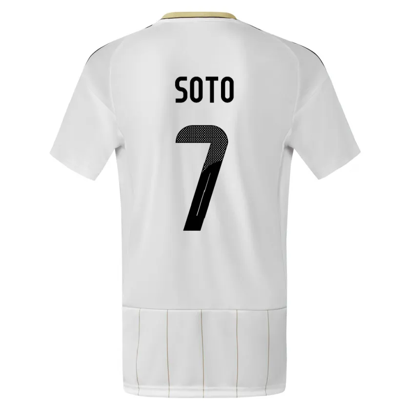 Danxen Pánské Kostarika Andrey Soto #7 Bílý Daleko Hráčské Dresy 24-26 Dres