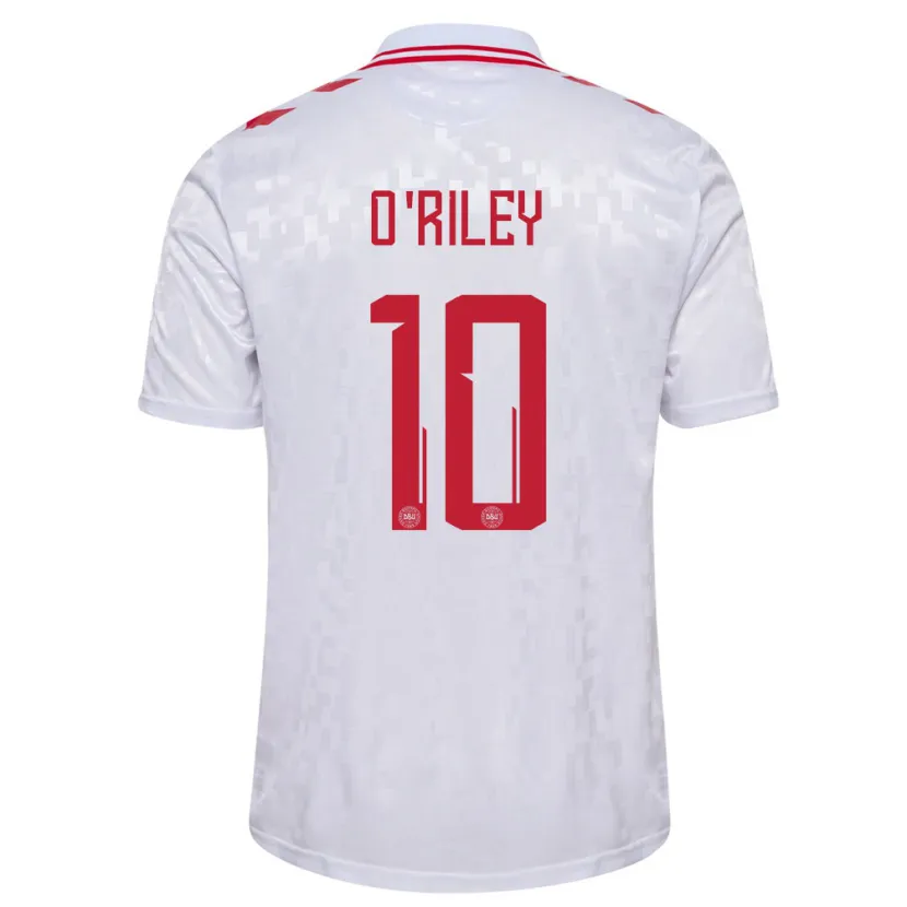 Danxen Pánské Dánsko Matt O'riley #10 Bílý Daleko Hráčské Dresy 24-26 Dres