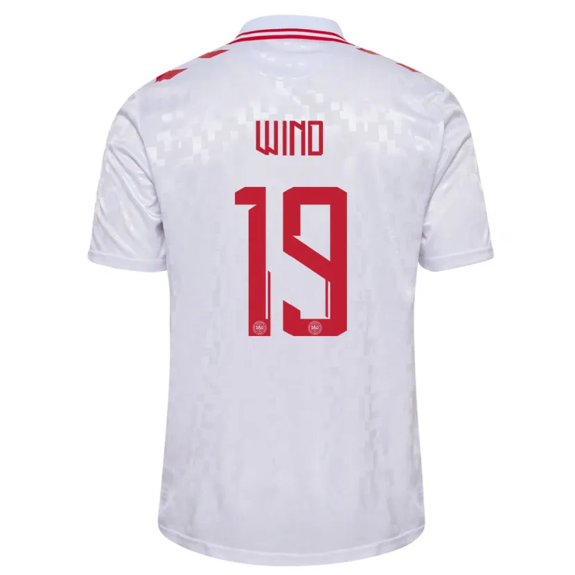 Danxen Pánské Dánsko Jonas Wind #19 Bílý Daleko Hráčské Dresy 24-26 Dres