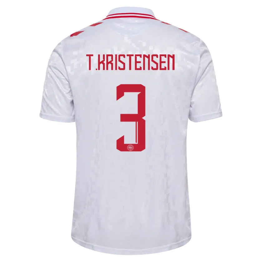 Danxen Pánské Dánsko Thomas Kristensen #3 Bílý Daleko Hráčské Dresy 24-26 Dres