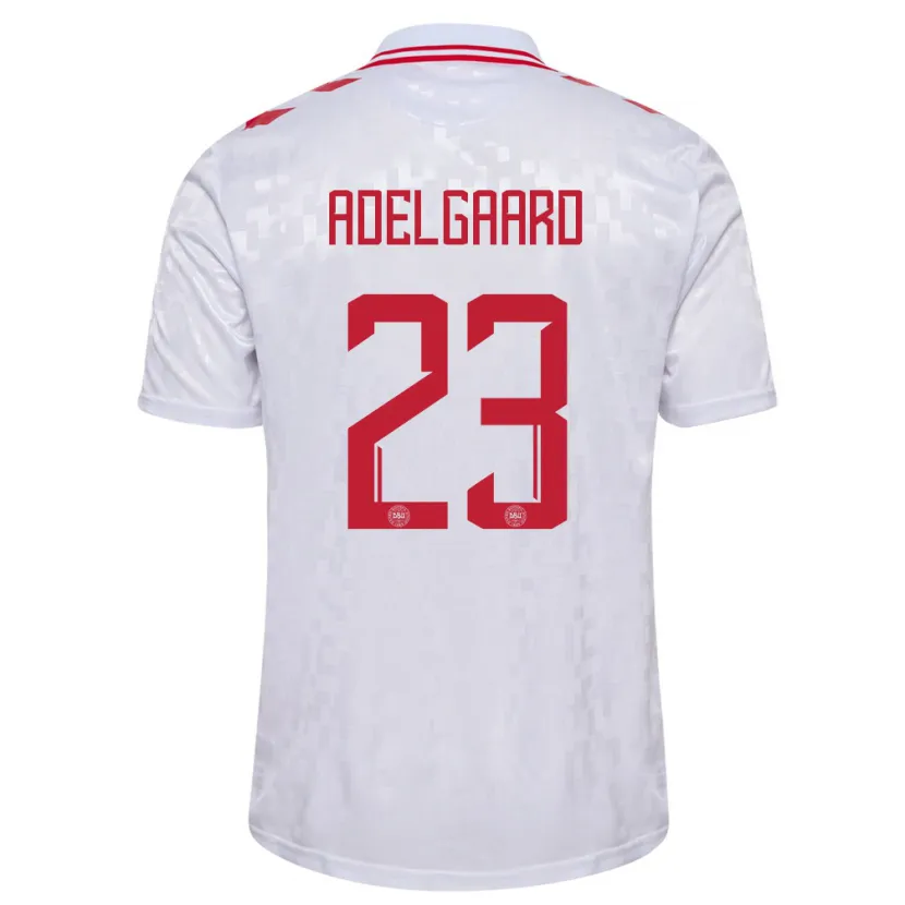 Danxen Pánské Dánsko Aske Adelgaard #23 Bílý Daleko Hráčské Dresy 24-26 Dres