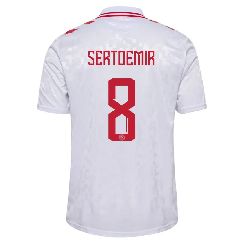 Danxen Pánské Dánsko Zidan Sertdemir #8 Bílý Daleko Hráčské Dresy 24-26 Dres
