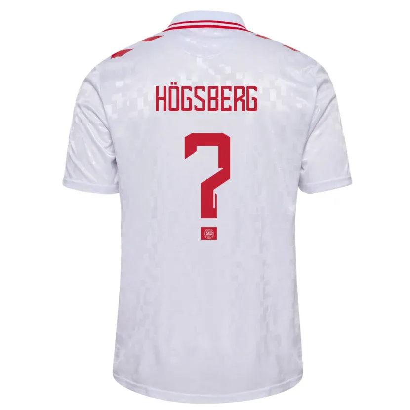 Danxen Pánské Dánsko Lucas Högsberg #0 Bílý Daleko Hráčské Dresy 24-26 Dres