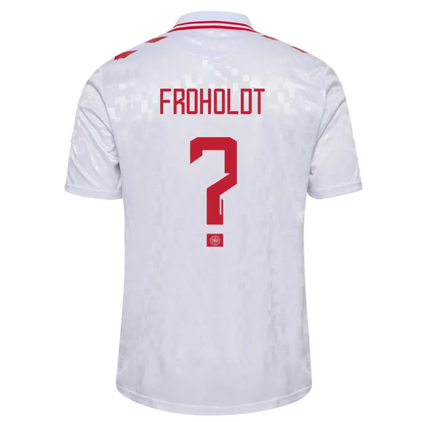 Danxen Pánské Dánsko Victor Froholdt #0 Bílý Daleko Hráčské Dresy 24-26 Dres