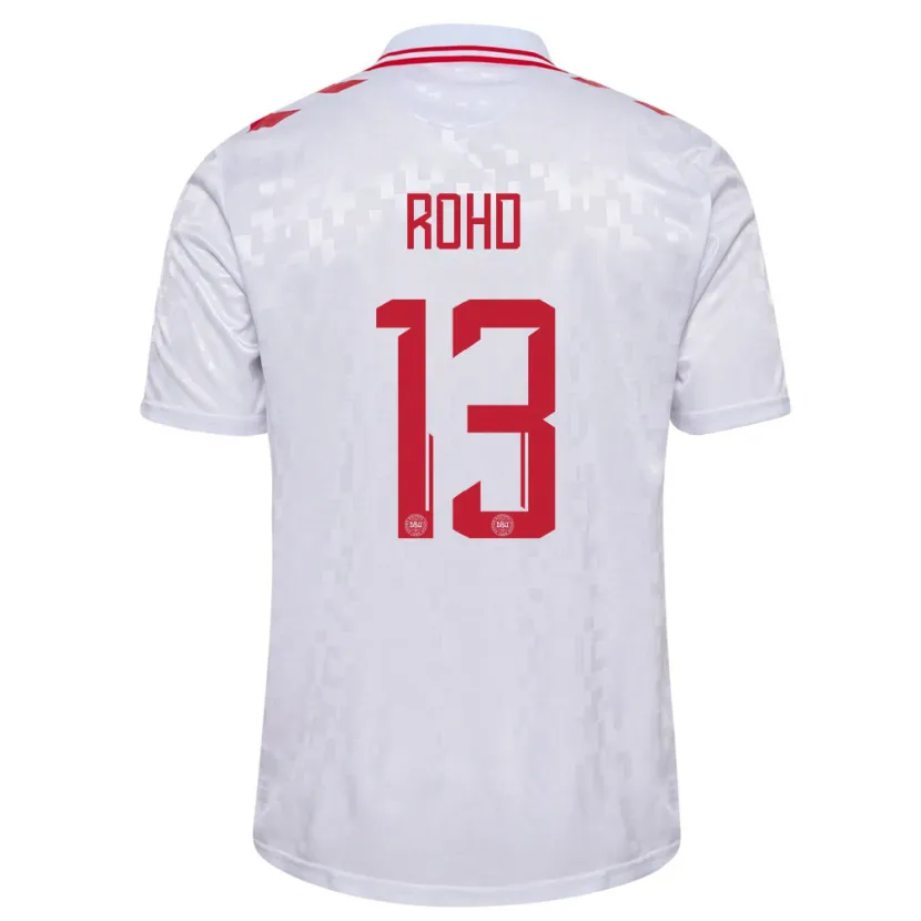 Danxen Pánské Dánsko Emil Rohd #13 Bílý Daleko Hráčské Dresy 24-26 Dres