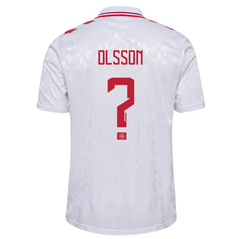 Danxen Pánské Dánsko Cornelius Olsson #0 Bílý Daleko Hráčské Dresy 24-26 Dres