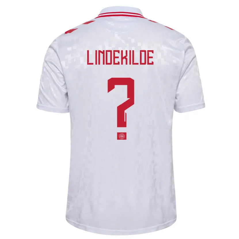 Danxen Pánské Dánsko Jonatan Lindekilde #0 Bílý Daleko Hráčské Dresy 24-26 Dres