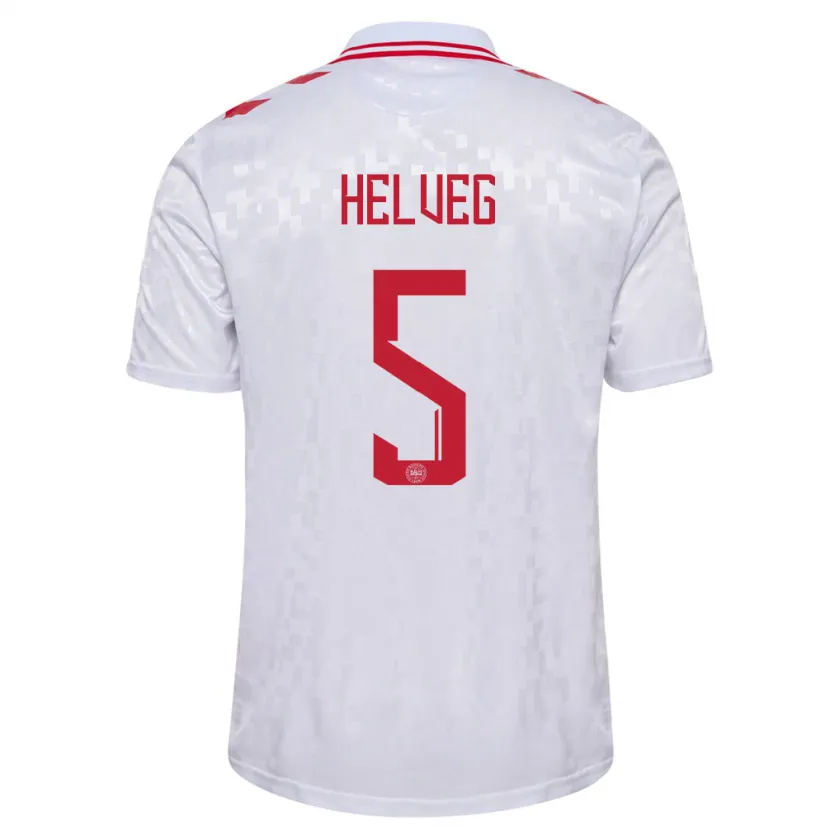 Danxen Pánské Dánsko Richard Helveg #5 Bílý Daleko Hráčské Dresy 24-26 Dres