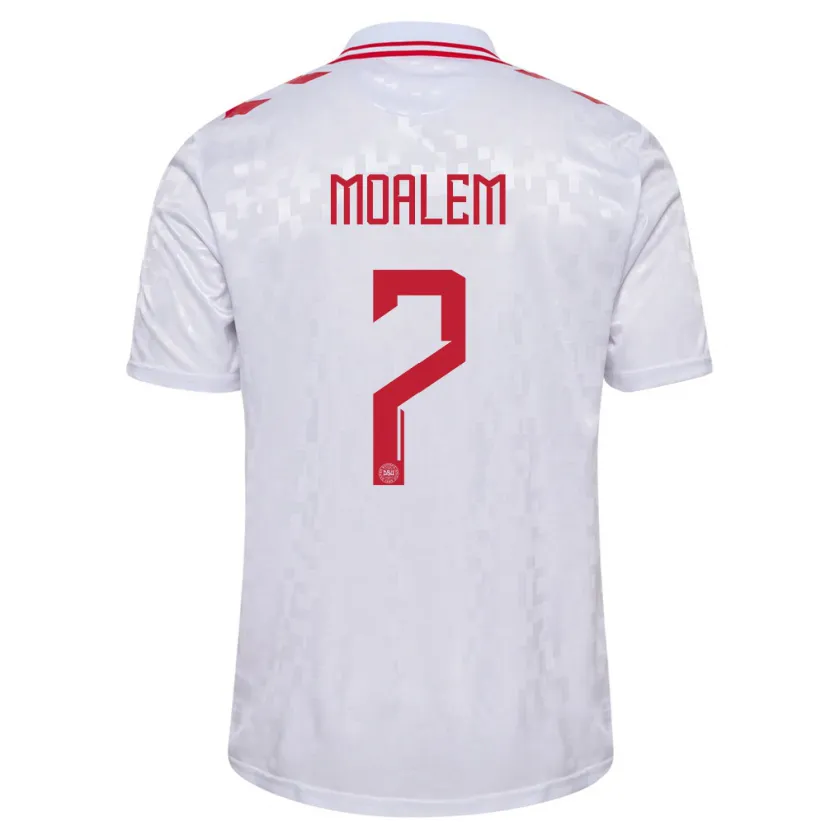 Danxen Pánské Dánsko Jonathan Moalem #7 Bílý Daleko Hráčské Dresy 24-26 Dres