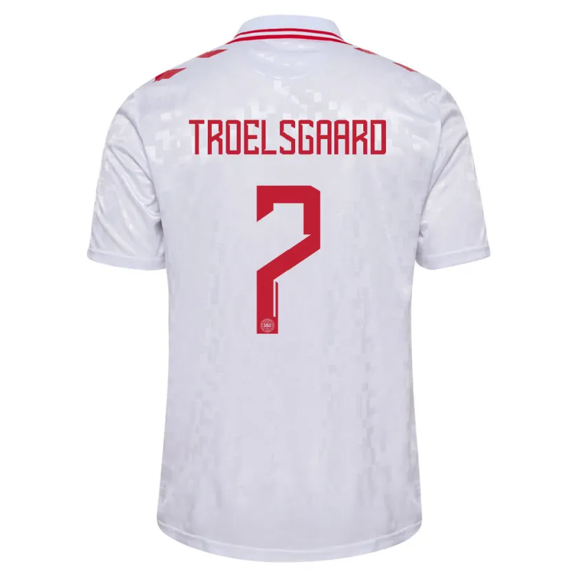 Danxen Pánské Dánsko Sanne Troelsgaard #7 Bílý Daleko Hráčské Dresy 24-26 Dres