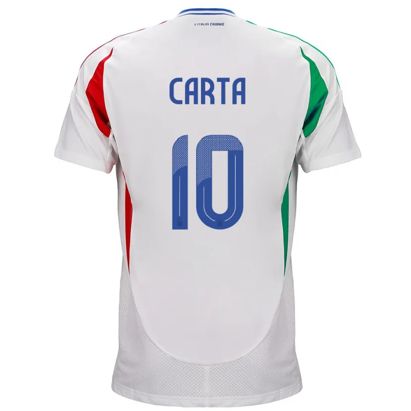 Danxen Pánské Itálie Antonella Carta #10 Bílý Daleko Hráčské Dresy 24-26 Dres
