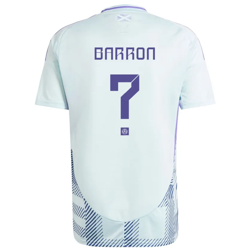 Danxen Pánské Skotsko Connor Barron #0 Světle Mátově Modrá Daleko Hráčské Dresy 24-26 Dres