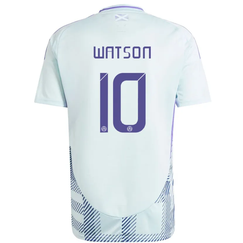 Danxen Pánské Skotsko David Watson #10 Světle Mátově Modrá Daleko Hráčské Dresy 24-26 Dres