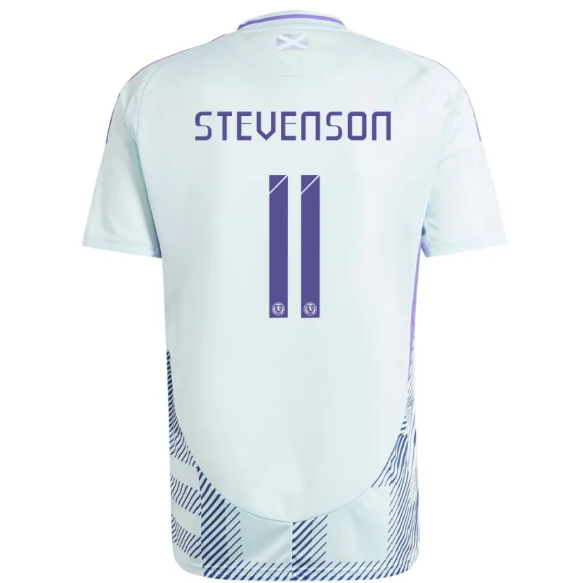 Danxen Pánské Skotsko Gus Stevenson #11 Světle Mátově Modrá Daleko Hráčské Dresy 24-26 Dres
