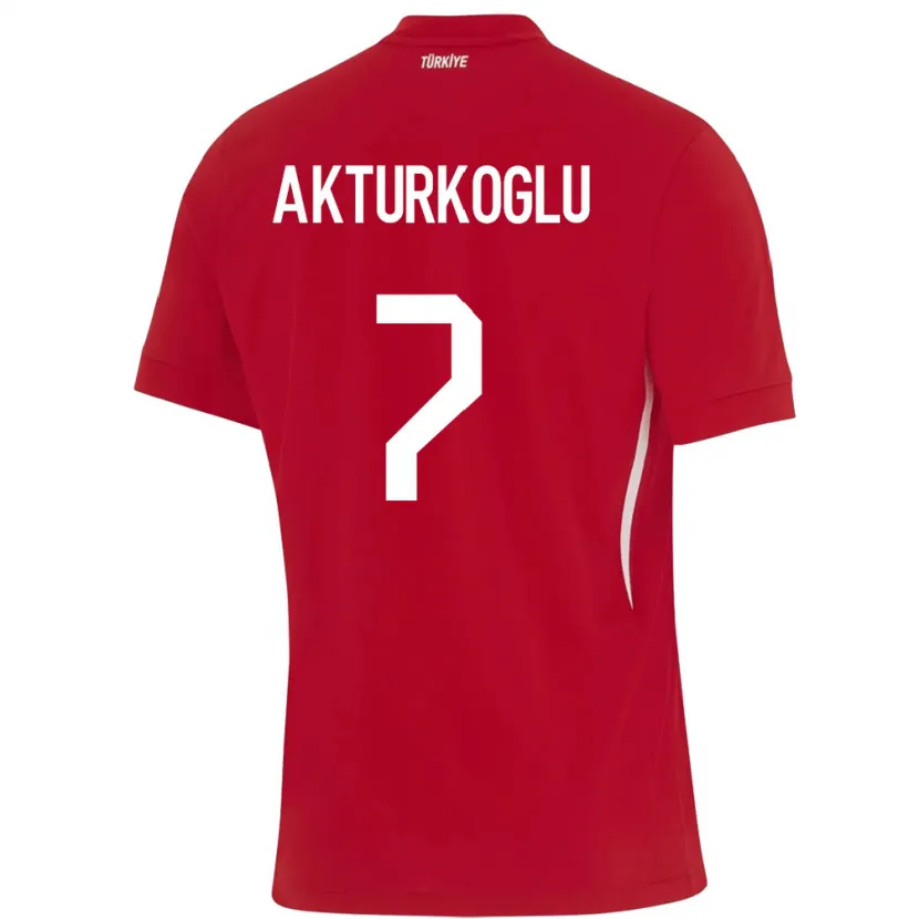 Danxen Pánské Turecko Kerem Aktürkoğlu #7 Červené Daleko Hráčské Dresy 24-26 Dres