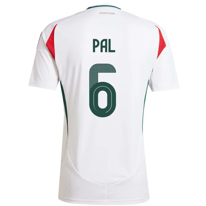Danxen Pánské Maďarsko Barna Pál #6 Bílý Daleko Hráčské Dresy 24-26 Dres