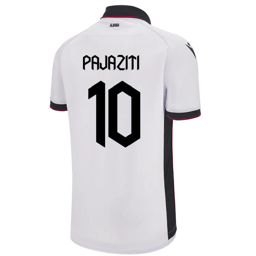 Danxen Pánské Albánie Adrion Pajaziti #10 Bílý Daleko Hráčské Dresy 24-26 Dres