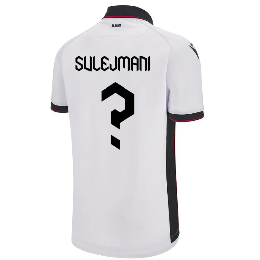 Danxen Pánské Albánie Muhadin Sulejmani #0 Bílý Daleko Hráčské Dresy 24-26 Dres