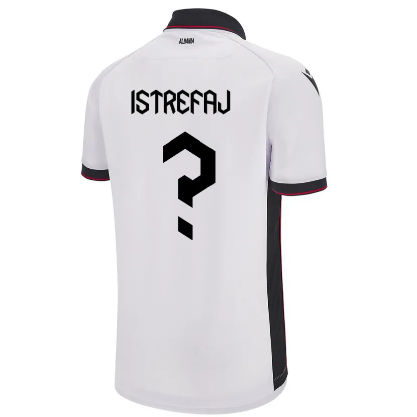 Danxen Pánské Albánie Djellza Istrefaj #0 Bílý Daleko Hráčské Dresy 24-26 Dres