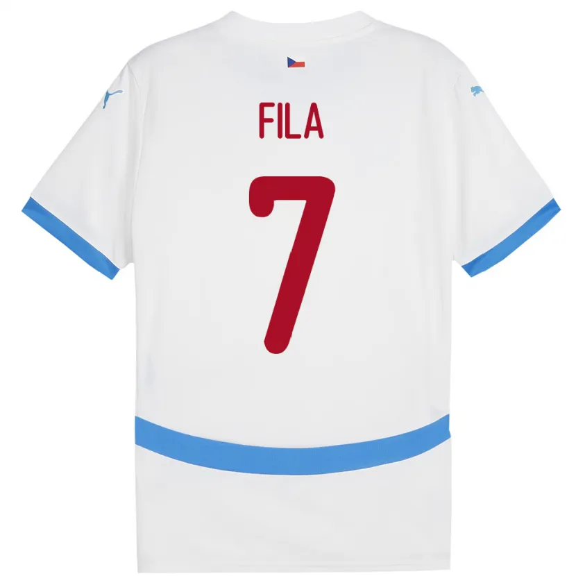 Danxen Pánské Česko Daniel Fila #7 Bílý Daleko Hráčské Dresy 24-26 Dres