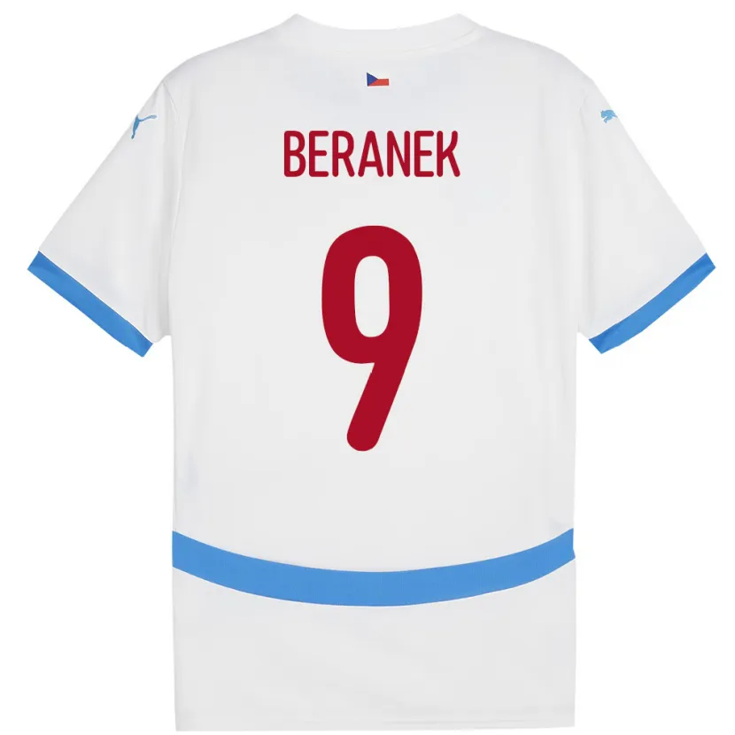 Danxen Pánské Česko Marek Beranek #9 Bílý Daleko Hráčské Dresy 24-26 Dres