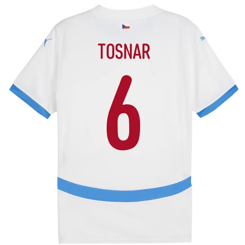Danxen Pánské Česko Jakub Tosnar #6 Bílý Daleko Hráčské Dresy 24-26 Dres
