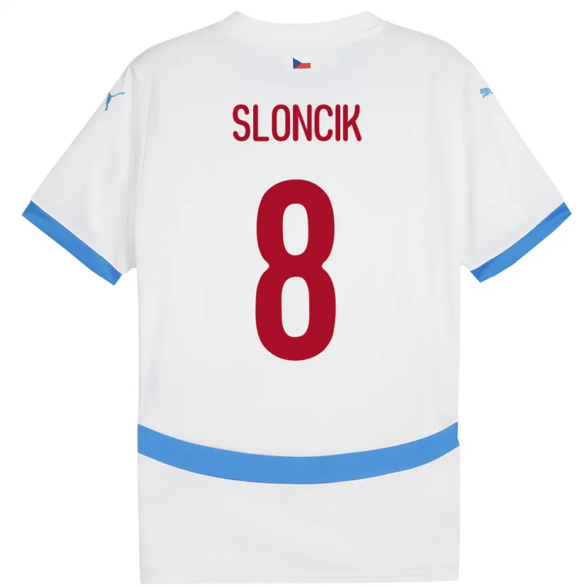 Danxen Pánské Česko Simon Sloncik #8 Bílý Daleko Hráčské Dresy 24-26 Dres