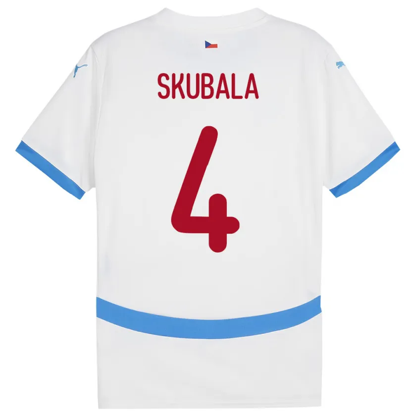 Danxen Pánské Česko Tomas Skubala #4 Bílý Daleko Hráčské Dresy 24-26 Dres