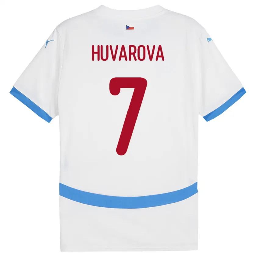 Danxen Pánské Česko Dominika Huvarová #7 Bílý Daleko Hráčské Dresy 24-26 Dres