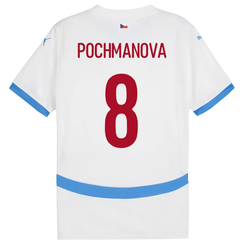 Danxen Pánské Česko Aneta Pochmanová #8 Bílý Daleko Hráčské Dresy 24-26 Dres