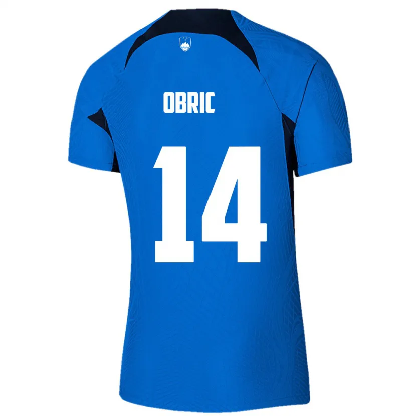 Danxen Pánské Slovinsko Relja Obric #14 Modrý Daleko Hráčské Dresy 24-26 Dres