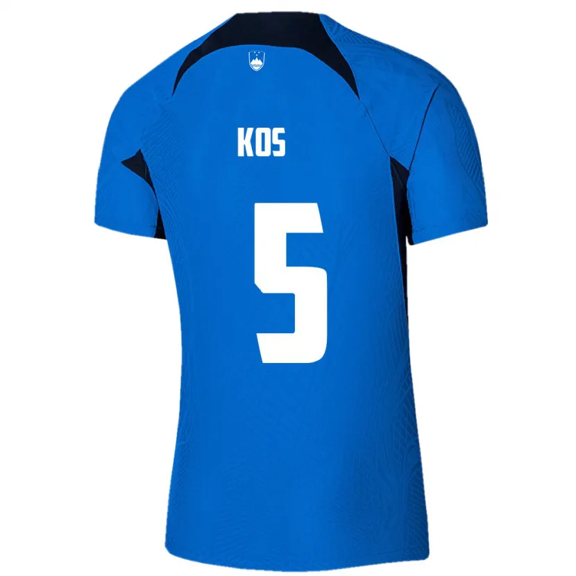 Danxen Pánské Slovinsko Evelina Kos #5 Modrý Daleko Hráčské Dresy 24-26 Dres