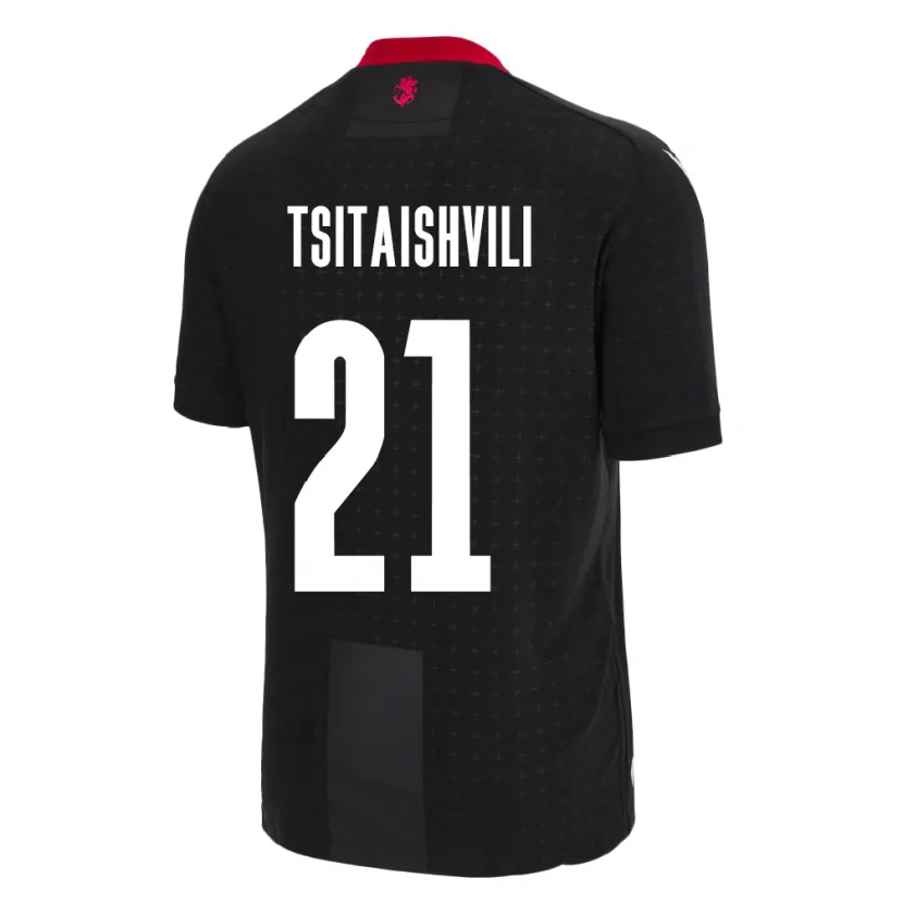 Danxen Pánské Georgia Georgiy Tsitaishvili #21 Černá Daleko Hráčské Dresy 24-26 Dres