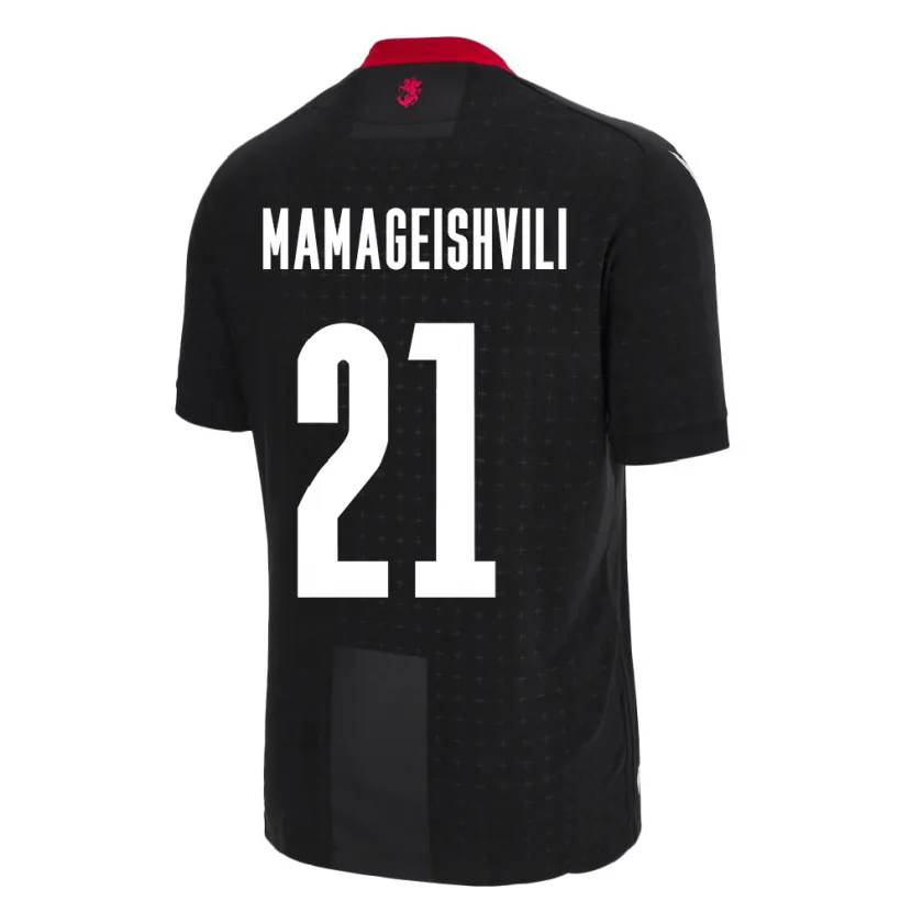 Danxen Pánské Georgia Otar Mamageishvili #21 Černá Daleko Hráčské Dresy 24-26 Dres