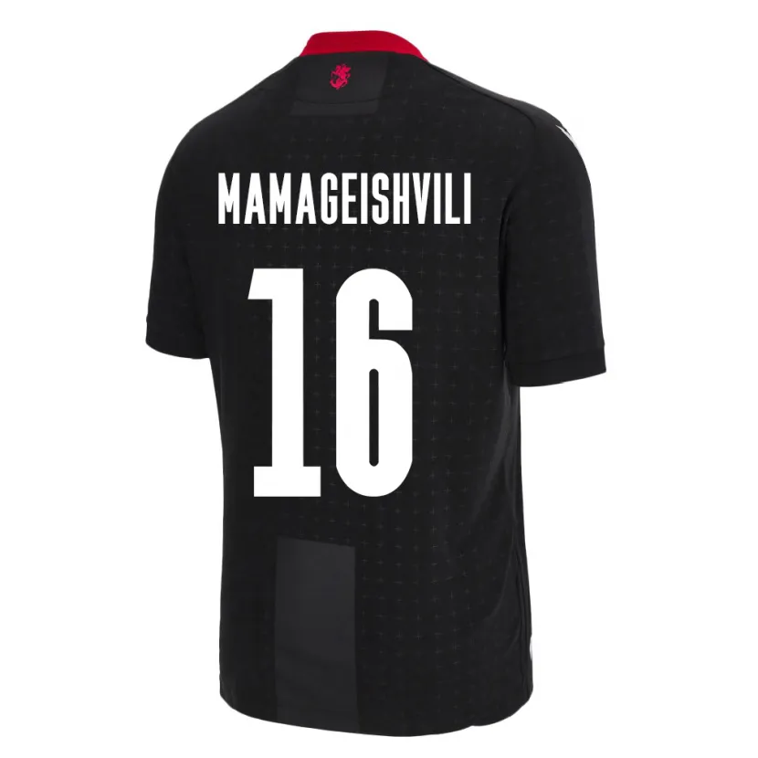 Danxen Pánské Georgia Gizo Mamageishvili #16 Černá Daleko Hráčské Dresy 24-26 Dres